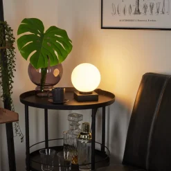 Lampe De Table Chamouscady Noir, 1 Lumiere