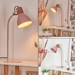 Lampe De Table Chipou Rose, Rose, 1 Lumiere