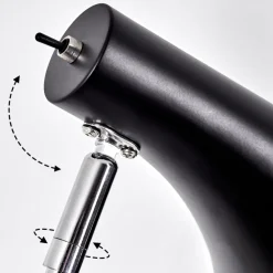 Lampe De Table Corralcay Chrome, Noir, 1 Lumiere