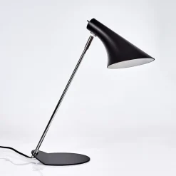 Lampe De Table Corralcay Chrome, Noir, 1 Lumiere