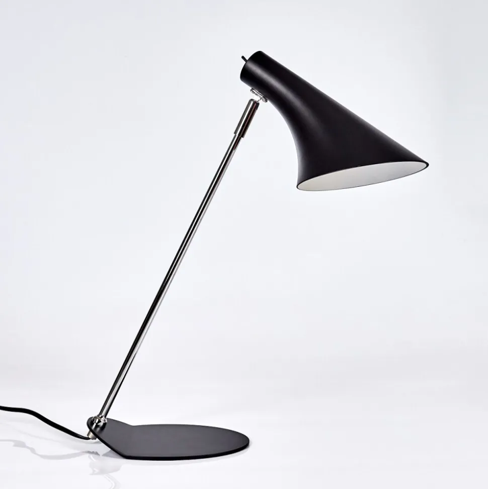 Lampe De Table Corralcay Chrome, Noir, 1 Lumiere