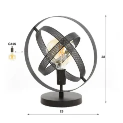 Lampe De Table Cosmos Anthracite, 1 Lumiere