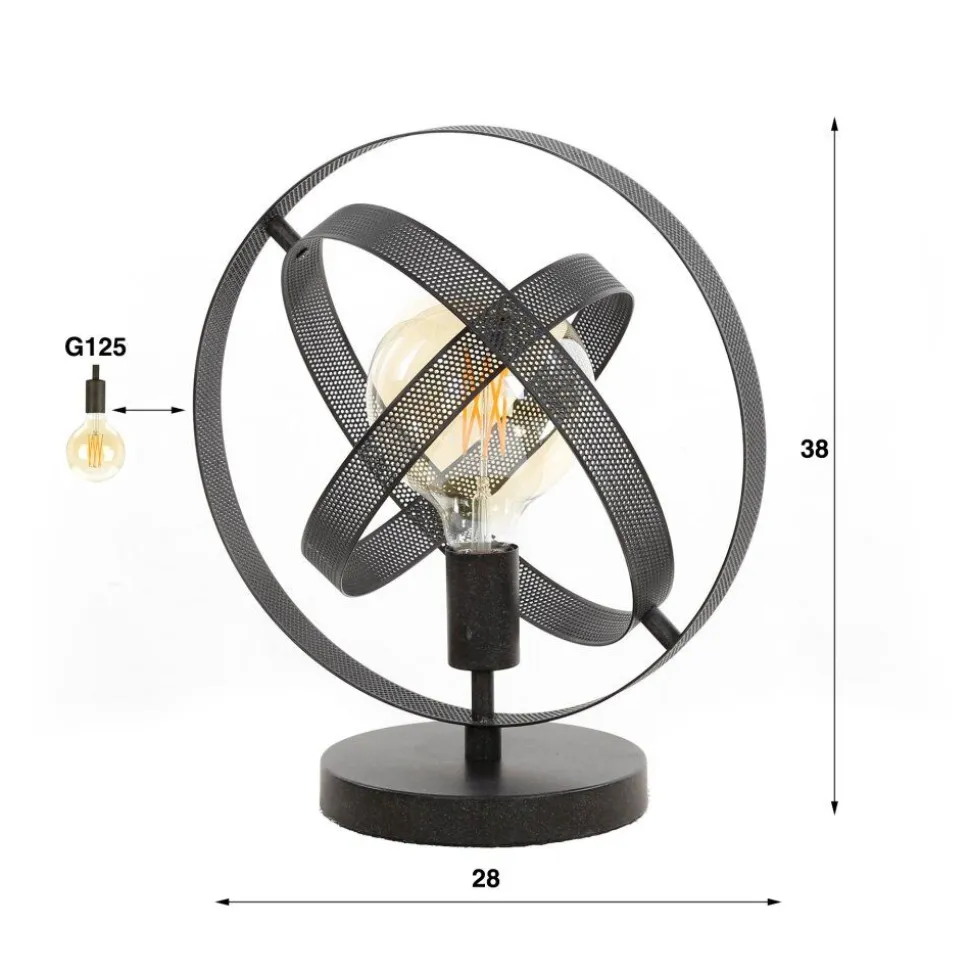 Lampe De Table Cosmos Anthracite, 1 Lumiere
