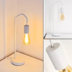 Lampe De Table Cuyama Blanc, 1 Lumiere