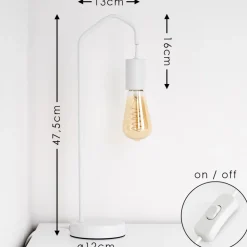 Lampe De Table Cuyama Blanc, 1 Lumiere