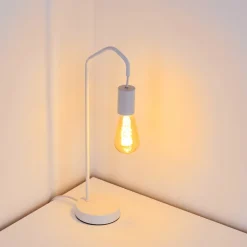 Lampe De Table Cuyama Blanc, 1 Lumiere