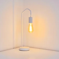 Lampe De Table Cuyama Blanc, 1 Lumiere