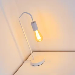 Lampe De Table Cuyama Blanc, 1 Lumiere