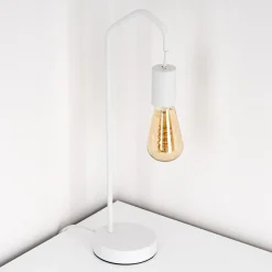 Lampe De Table Cuyama Blanc, 1 Lumiere