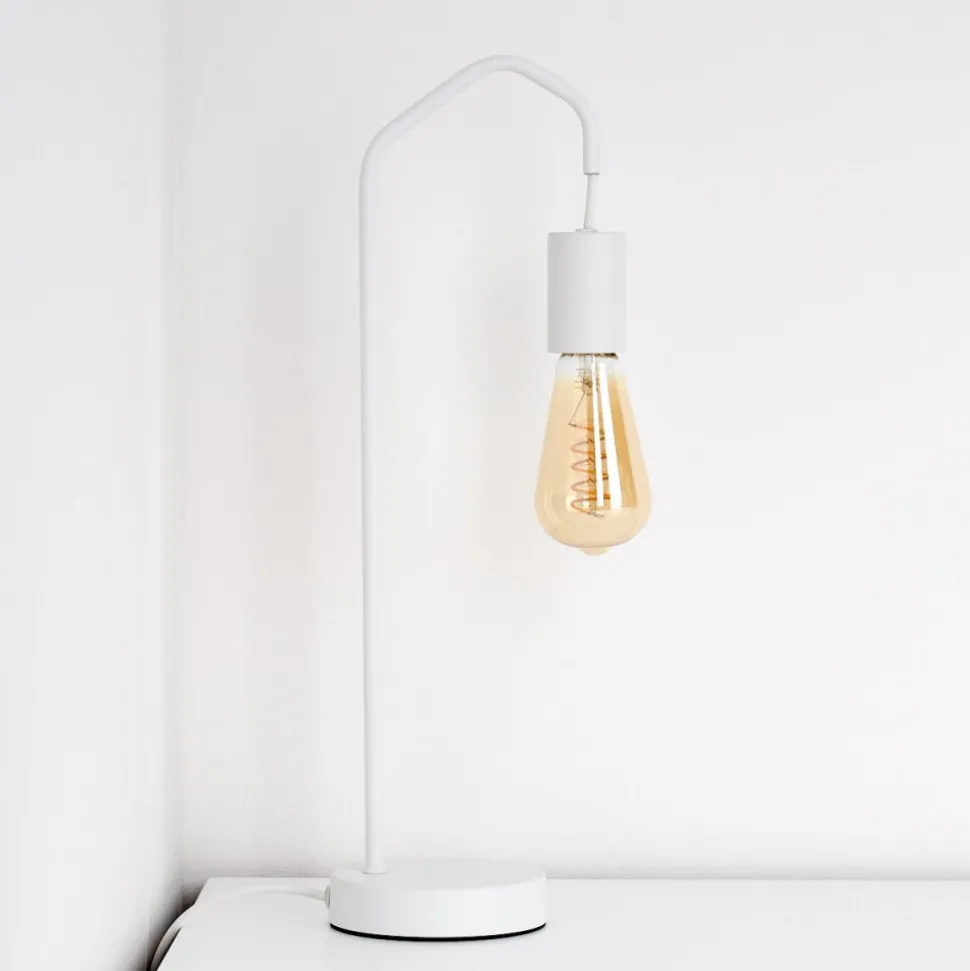 Lampe De Table Cuyama Blanc, 1 Lumiere