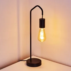 Lampe De Table Cuyama Noir, 1 Lumiere