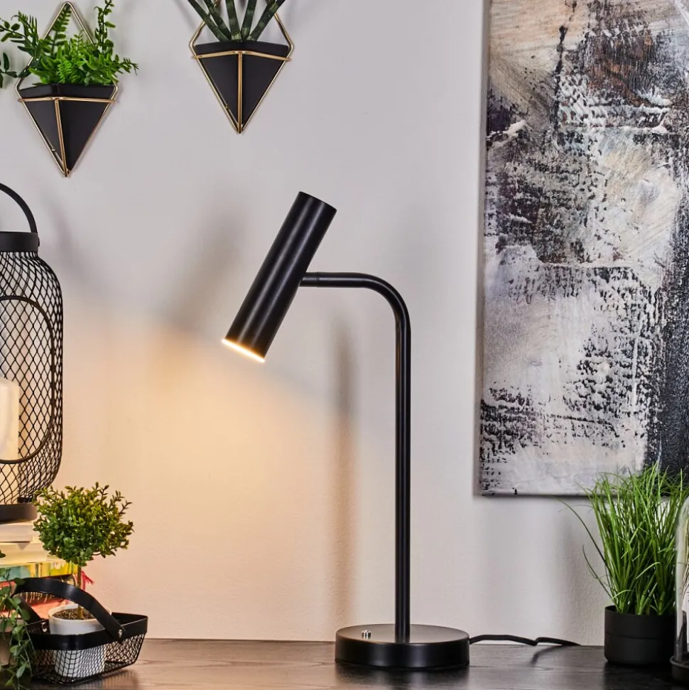 Lampe De Table Dalheim Led Noir, 1 Lumiere