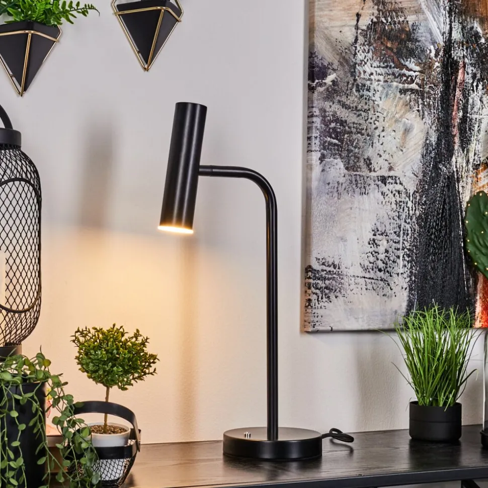 Lampe De Table Dalheim Led Noir, 1 Lumiere
