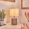 Lampe De Table Dambrois Brun, Ecru, 1 Lumiere