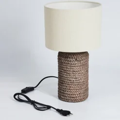 Lampe De Table Dambrois Brun, Ecru, 1 Lumiere