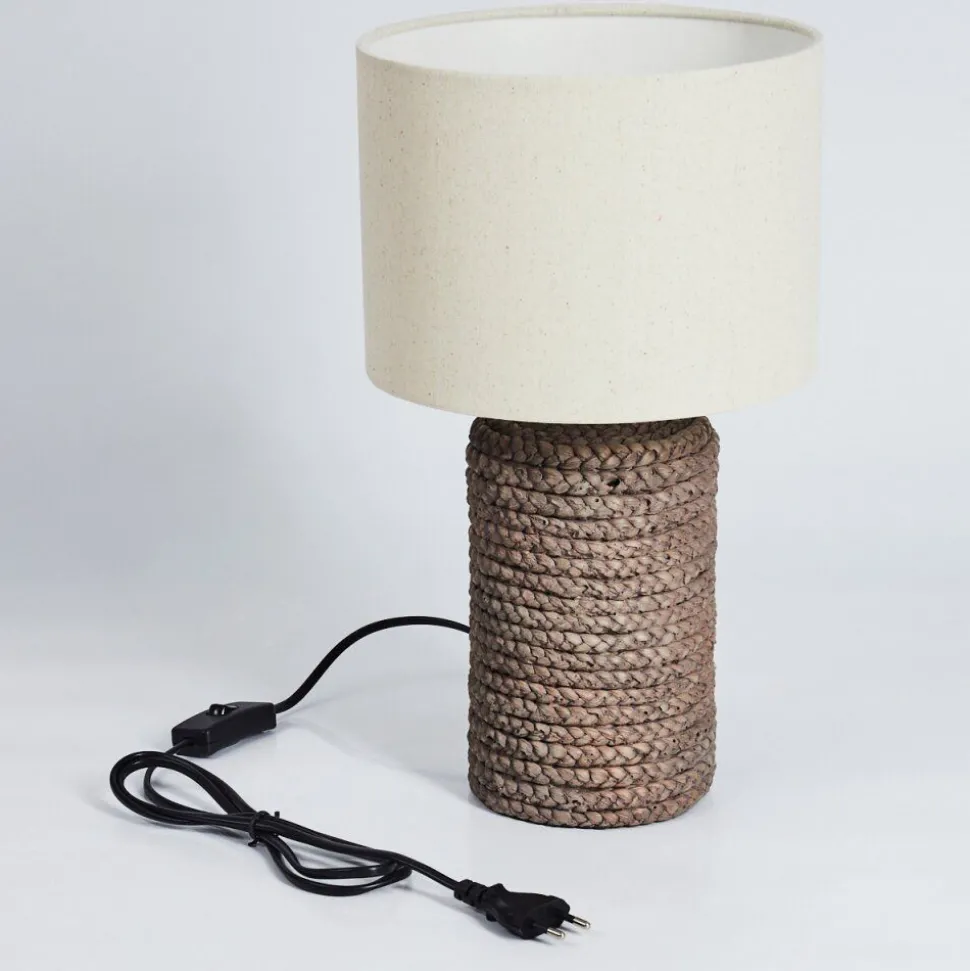 Lampe De Table Dambrois Brun, Ecru, 1 Lumiere