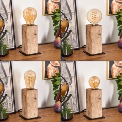 Lampe De Table Derville Ecru, Noir, 1 Lumiere