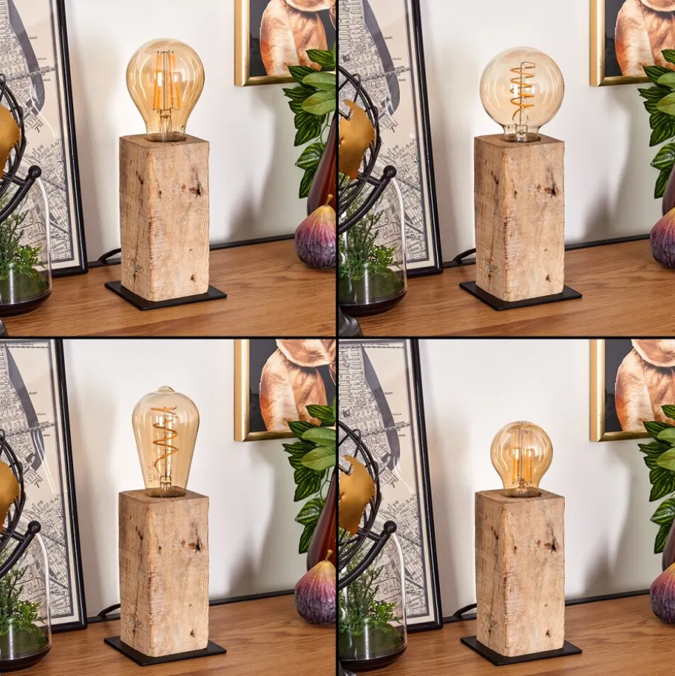Lampe De Table Derville Ecru, Noir, 1 Lumiere
