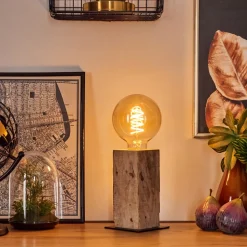 Lampe De Table Derville Ecru, Noir, 1 Lumiere