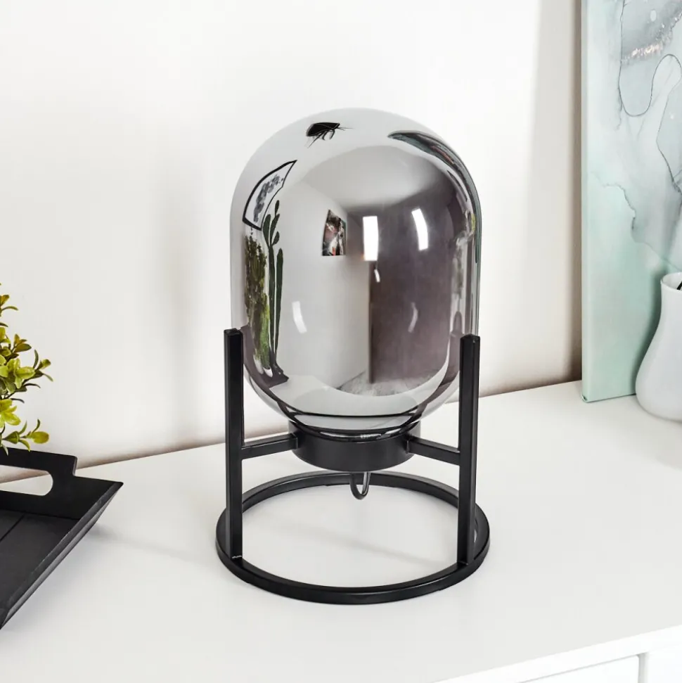 Lampe De Table Elvange Noir, 1 Lumiere