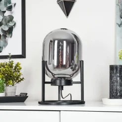 Lampe De Table Elvange Noir, 1 Lumiere