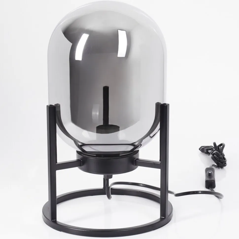 Lampe De Table Elvange Noir, 1 Lumiere