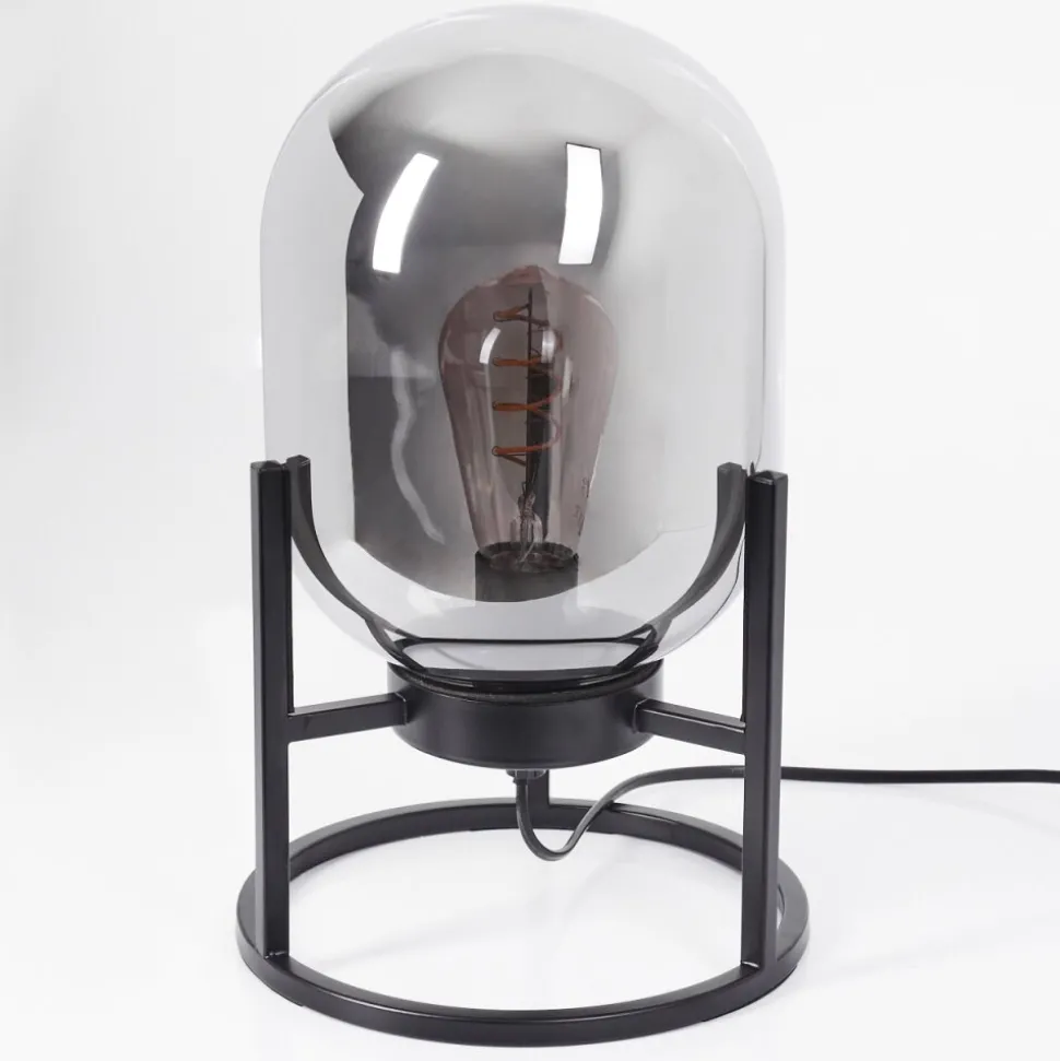 Lampe De Table Elvange Noir, 1 Lumiere