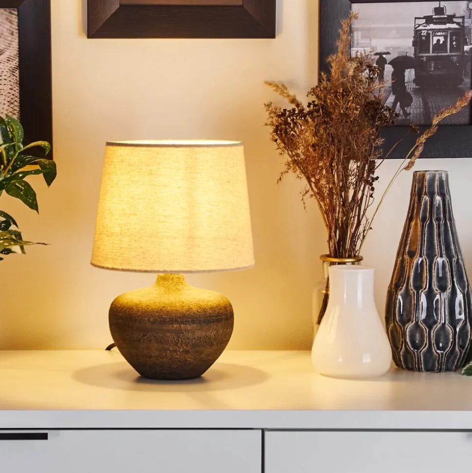 Lampe De Table Exchange Brun, 1 Lumiere