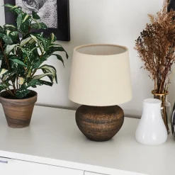 Lampe De Table Exchange Brun, 1 Lumiere
