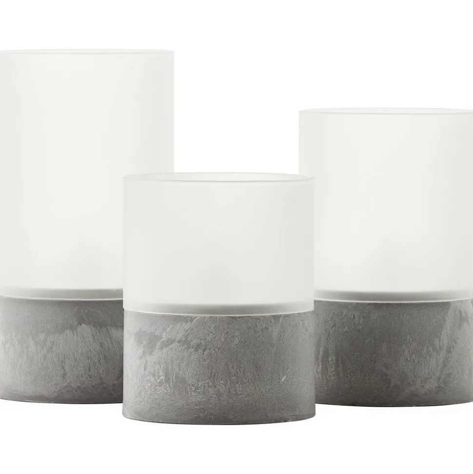Lampe De Table Exterieure Set De 3 Brilliant Bougie Led Gris, 1 Lumiere