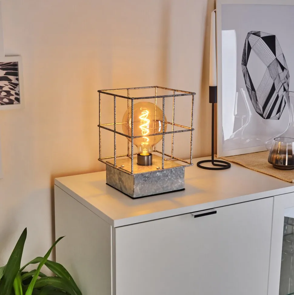 Lampe De Table Fevaag Nickel Mat, 1 Lumiere