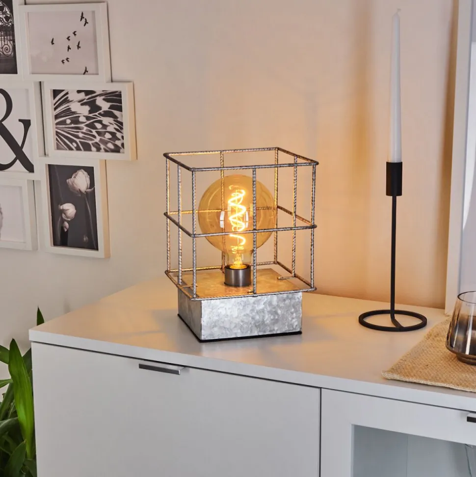 Lampe De Table Fevaag Nickel Mat, 1 Lumiere