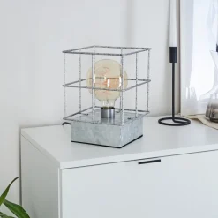 Lampe De Table Fevaag Nickel Mat, 1 Lumiere