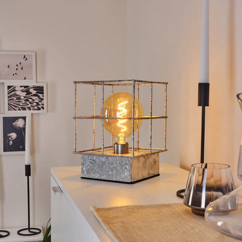 Lampe De Table Fevaag Nickel Mat, 1 Lumiere