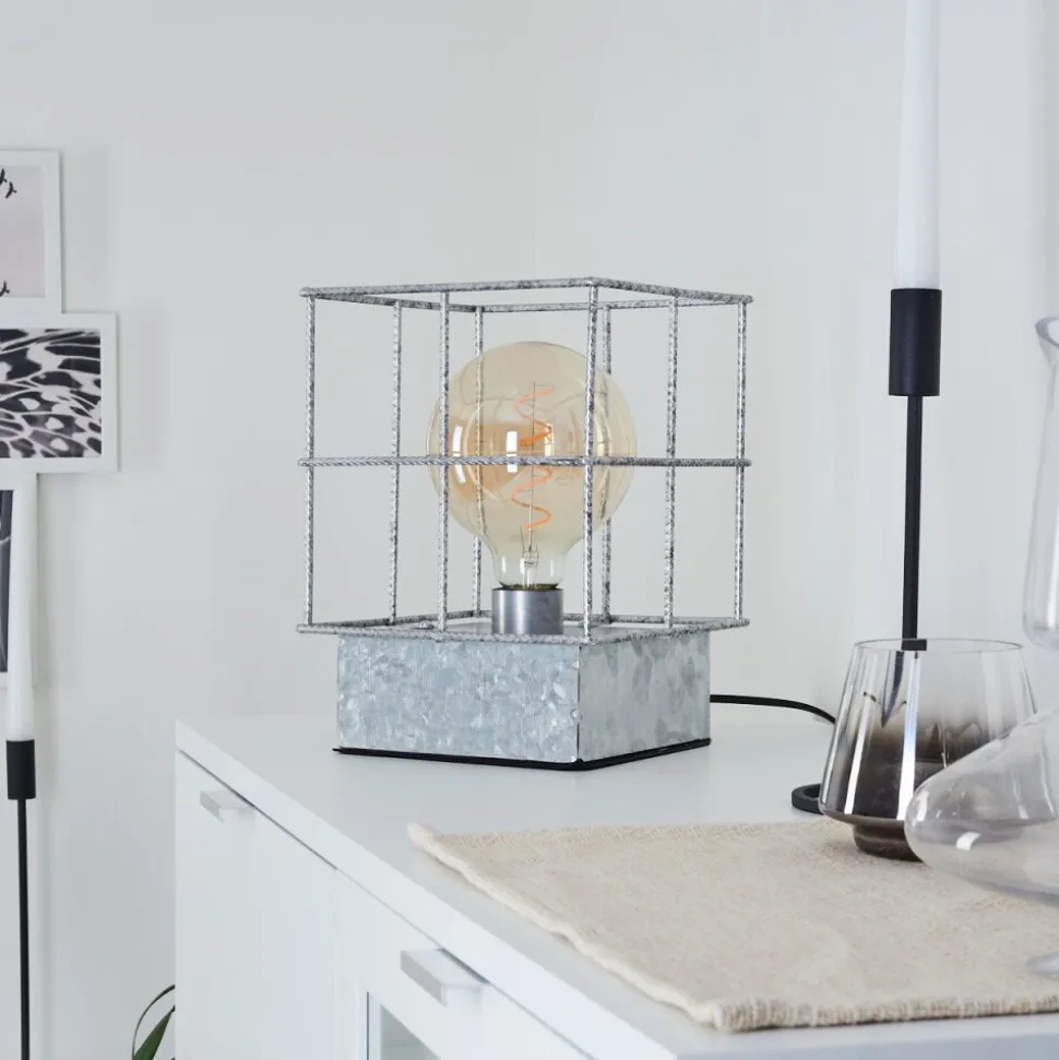Lampe De Table Fevaag Nickel Mat, 1 Lumiere