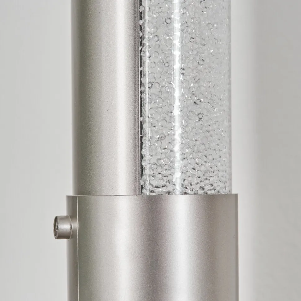 Lampe De Table Flaut Led Nickel Mat, 1 Lumiere, Telecommandes, Changeur De Couleurs