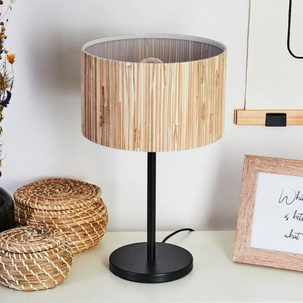 Lampe De Table Fleuriot Noir, 1 Lumiere
