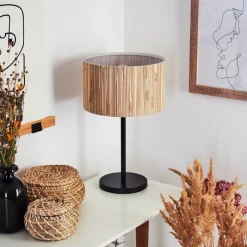 Lampe De Table Fleuriot Noir, 1 Lumiere