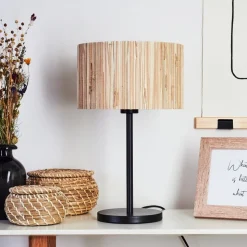 Lampe De Table Fleuriot Noir, 1 Lumiere