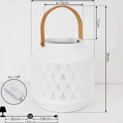 Lampe De Table Forrnes Beige, Blanc, 1 Lumiere