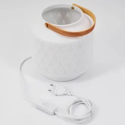 Lampe De Table Forrnes Beige, Blanc, 1 Lumiere
