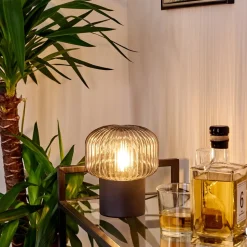 Lampe De Table Gallo Noir, 1 Lumiere