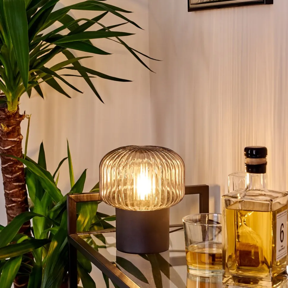 Lampe De Table Gallo Noir, 1 Lumiere