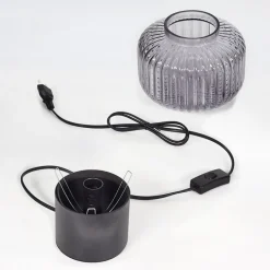 Lampe De Table Gallo Noir, 1 Lumiere