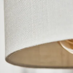 Lampe De Table Geelong Bois Clair, Blanc, 1 Lumiere