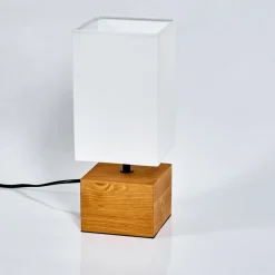 Lampe De Table Geneva Bois Clair, 1 Lumiere