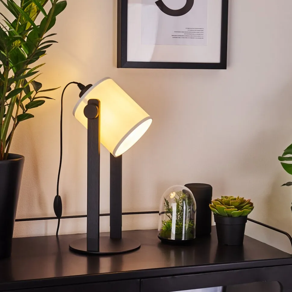 Lampe De Table Gibralter Noir, 1 Lumiere