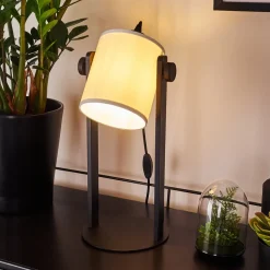 Lampe De Table Gibralter Noir, 1 Lumiere