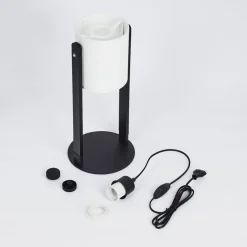 Lampe De Table Gibralter Noir, 1 Lumiere