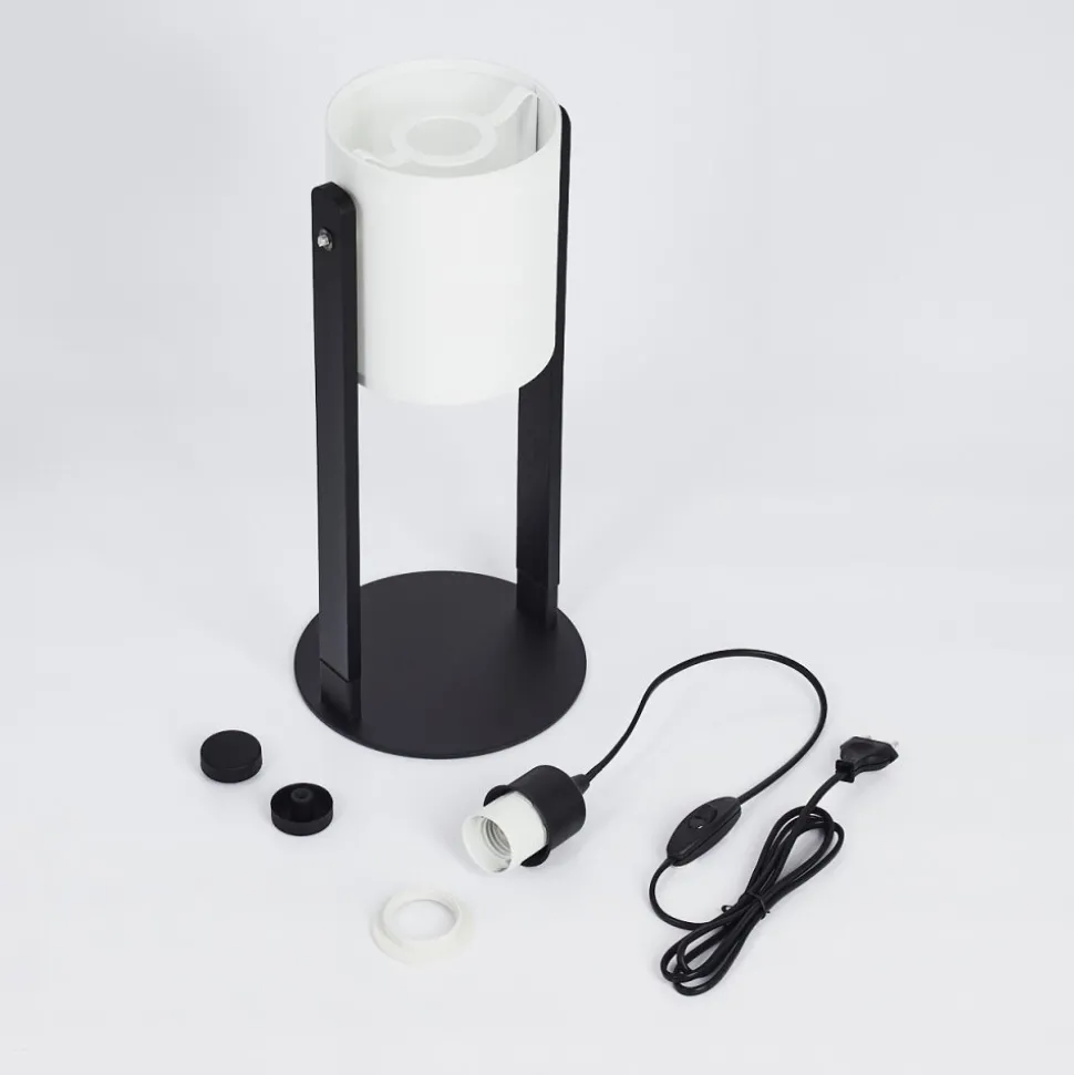 Lampe De Table Gibralter Noir, 1 Lumiere